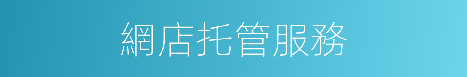 網店托管服務的同義詞