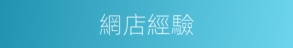 網店經驗的同義詞