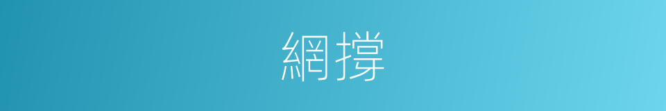 網撐的同義詞