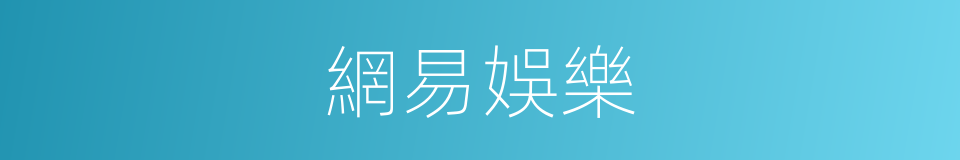 網易娛樂的同義詞