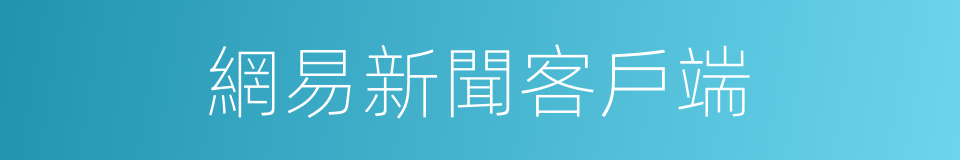 網易新聞客戶端的同義詞