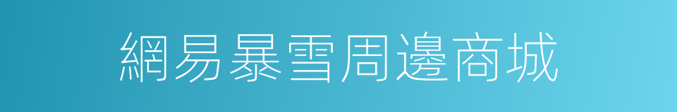 網易暴雪周邊商城的同義詞