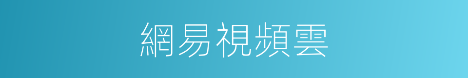 網易視頻雲的同義詞