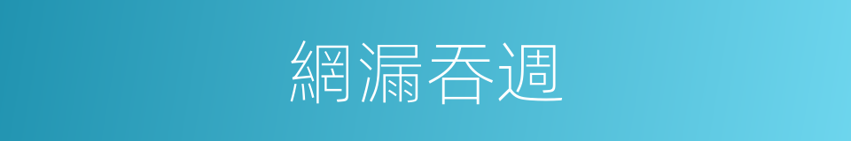 網漏吞週的意思