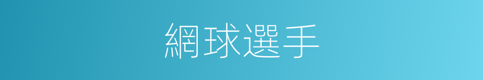 網球選手的同義詞