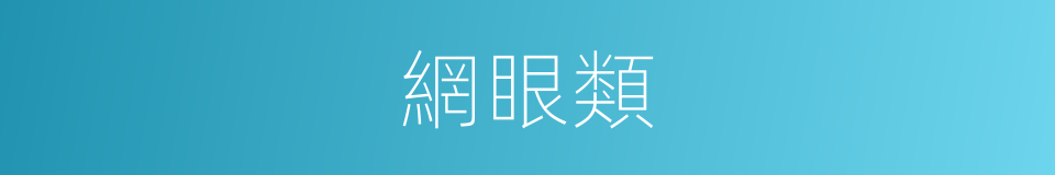 網眼類的同義詞
