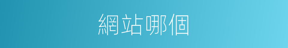 網站哪個的意思
