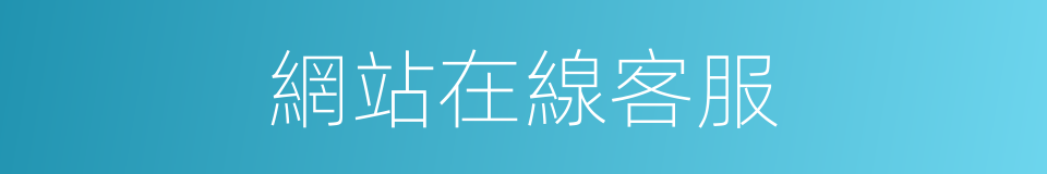 網站在線客服的同義詞