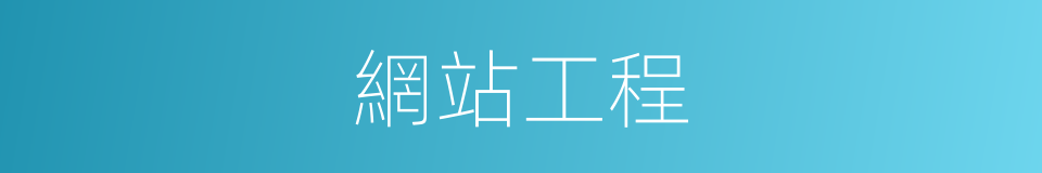 網站工程的同義詞