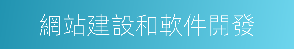 網站建設和軟件開發的同義詞