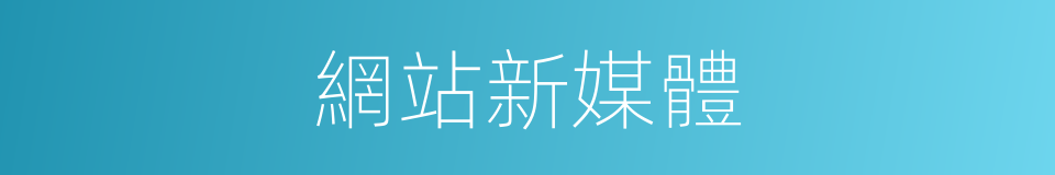 網站新媒體的同義詞
