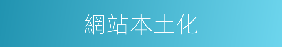 網站本土化的同義詞