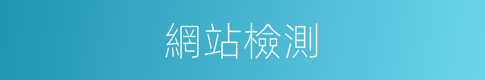 網站檢測的同義詞