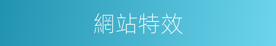 網站特效的同義詞