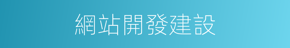 網站開發建設的同義詞