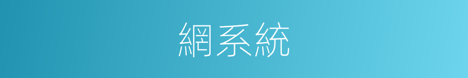 網系統的同義詞