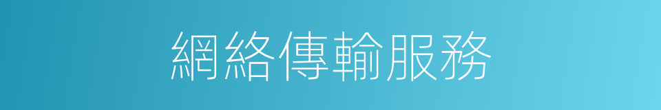 網絡傳輸服務的同義詞