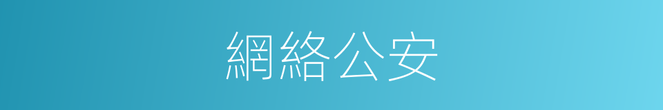 網絡公安的同義詞