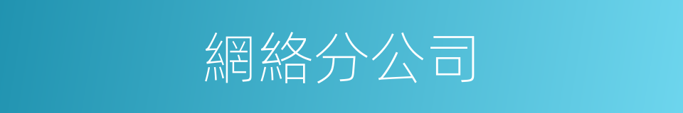 網絡分公司的同義詞