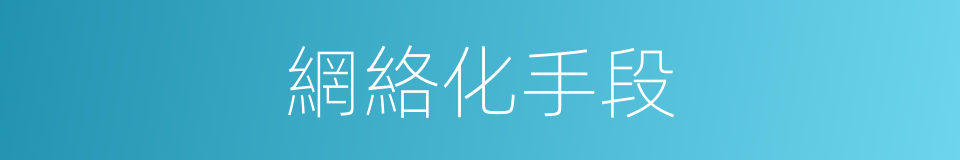 網絡化手段的同義詞