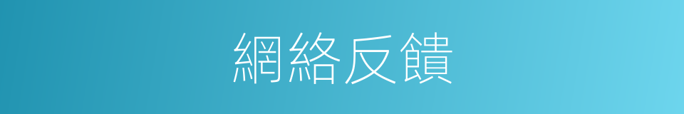 網絡反饋的同義詞