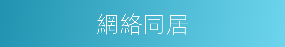 網絡同居的同義詞