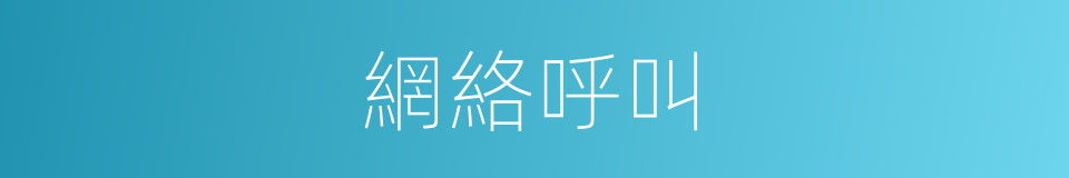 網絡呼叫的同義詞