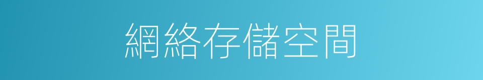 網絡存儲空間的同義詞
