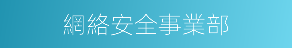 網絡安全事業部的同義詞