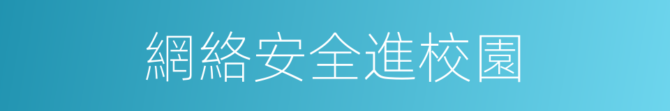 網絡安全進校園的同義詞