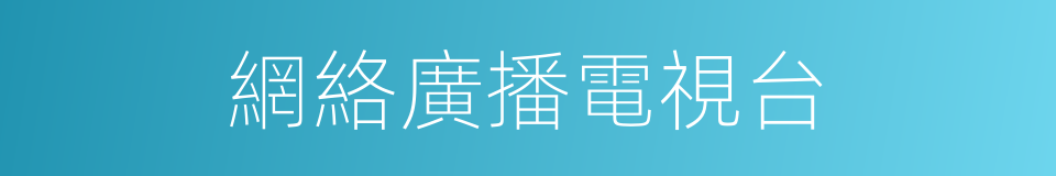 網絡廣播電視台的同義詞