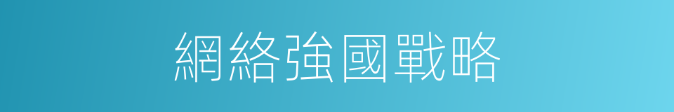 網絡強國戰略的同義詞
