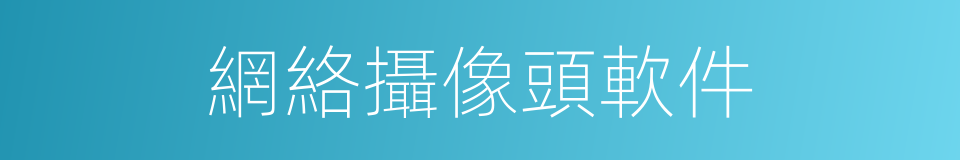 網絡攝像頭軟件的同義詞