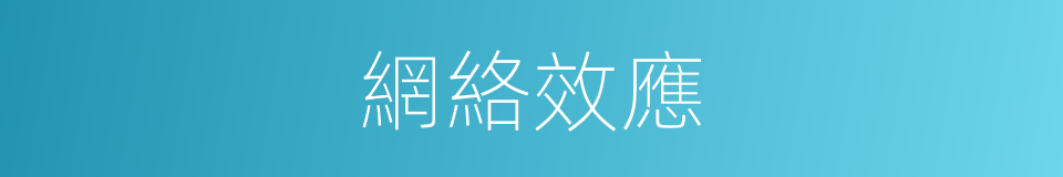 網絡效應的意思