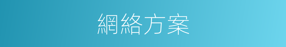 網絡方案的同義詞