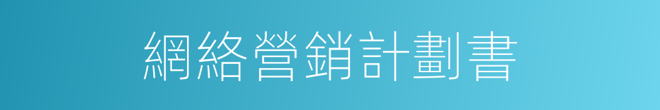 網絡營銷計劃書的同義詞