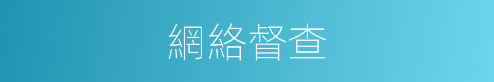 網絡督查的同義詞