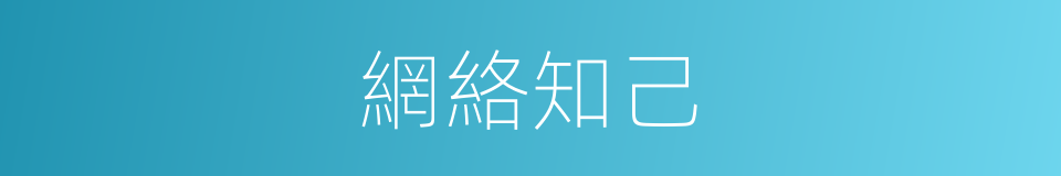 網絡知己的同義詞