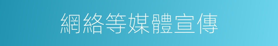 網絡等媒體宣傳的同義詞