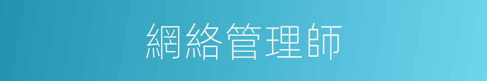 網絡管理師的同義詞