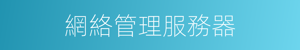 網絡管理服務器的同義詞