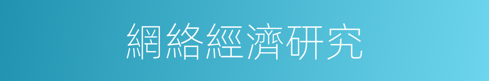 網絡經濟研究的同義詞