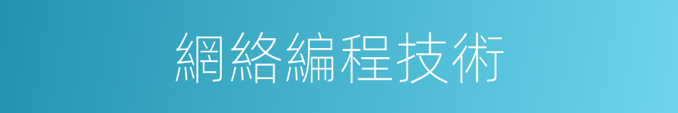 網絡編程技術的同義詞