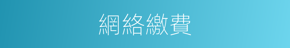 網絡繳費的同義詞