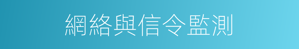 網絡與信令監測的同義詞