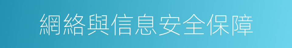 網絡與信息安全保障的同義詞