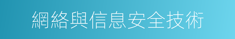 網絡與信息安全技術的同義詞