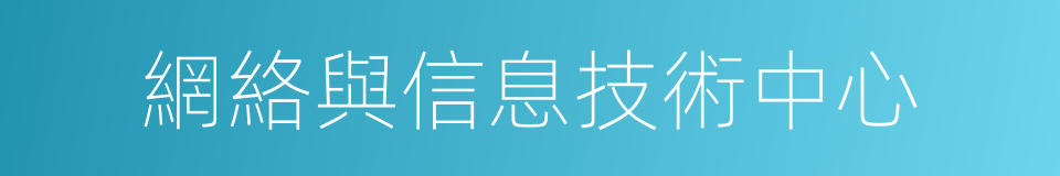 網絡與信息技術中心的同義詞