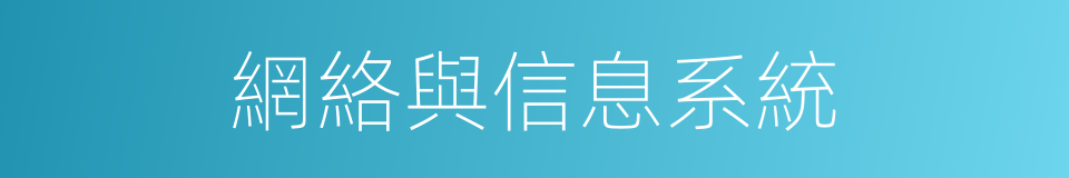 網絡與信息系統的同義詞