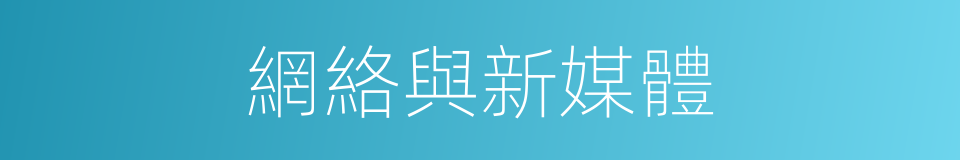 網絡與新媒體的同義詞